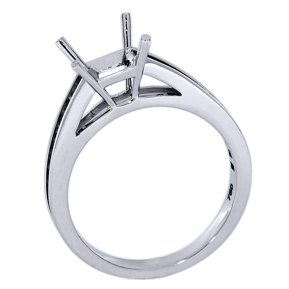 View SQUARE FOUR PRONG SOLITAIRE WITH CHANNEL SET