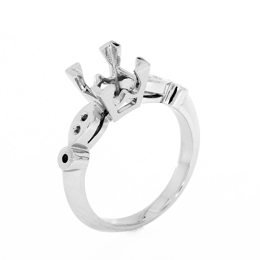 View SQUARE V-PRONG SOLITAIRE