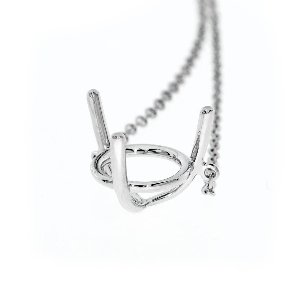 View THREE PRONG PENDANT WITH CHAIN