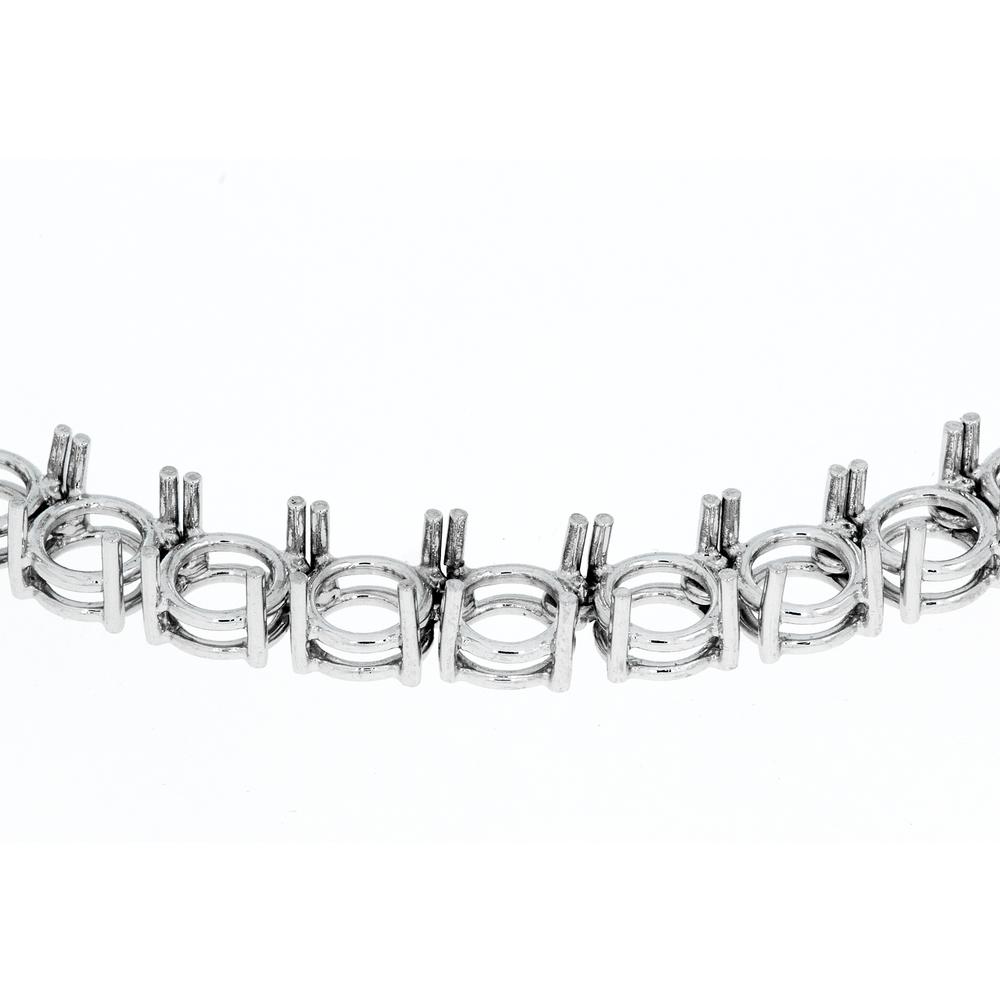 View FOUR PRONG STRAIGHT RIVIERA NECKLACE