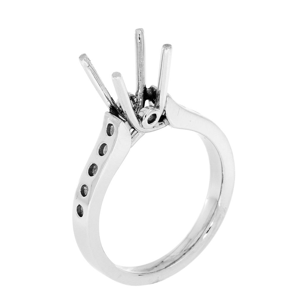 View FOUR PRONG SOLITAIRE WITH SIDE BEZELS