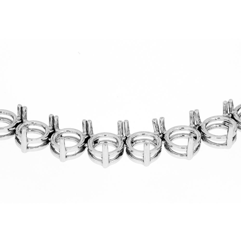 View THREE PRONG GRADUATED RIVIERA NECKLACE